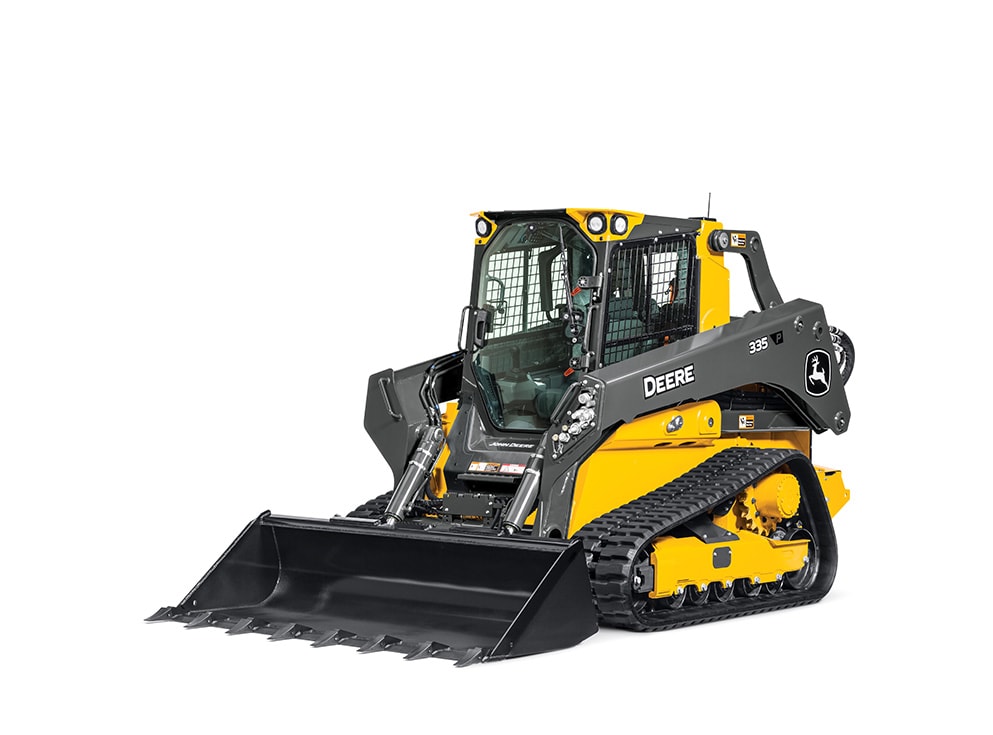John Deere large compact track loader on a white background