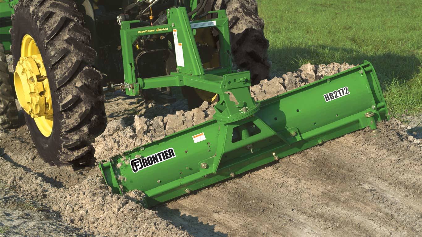 field image of Frontier RB21 series rear blade attached to tractor