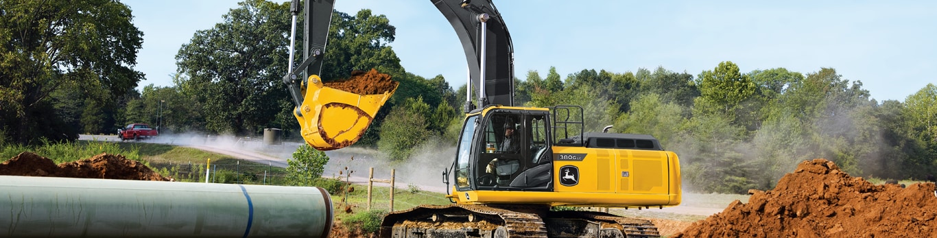 350G LC Excavator working on a jobsite.