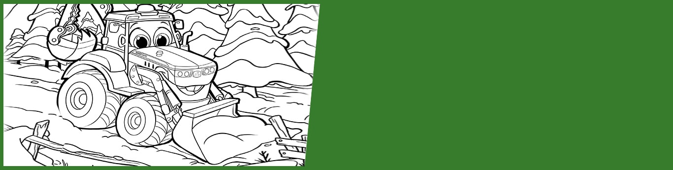 A sample coloring page from John Deere's collection