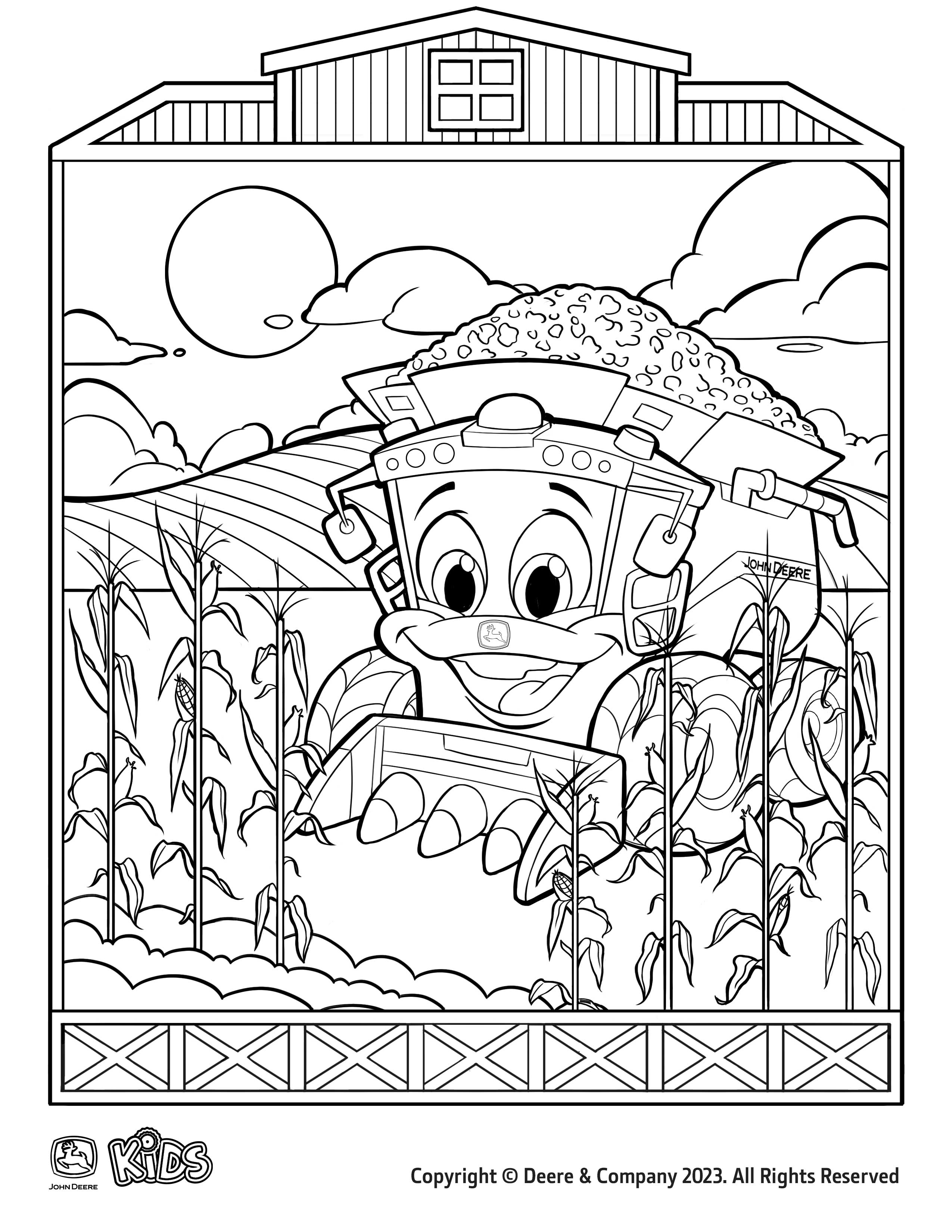 John Deere Kids, Coloring Pages