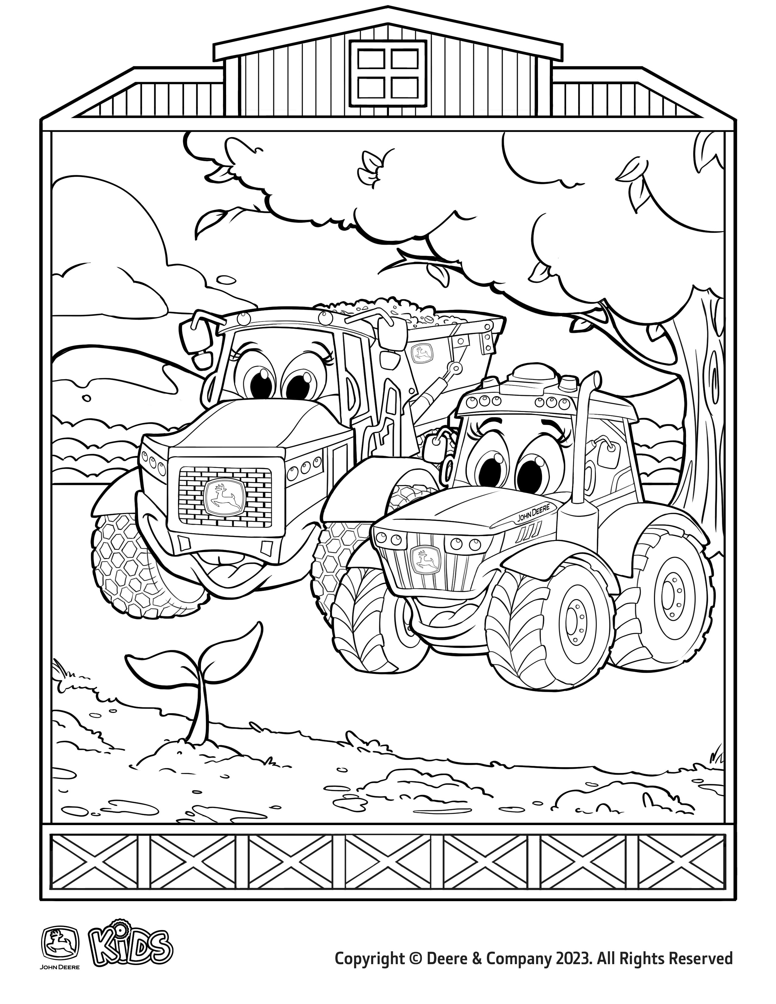 John Deere Kids, Coloring Pages