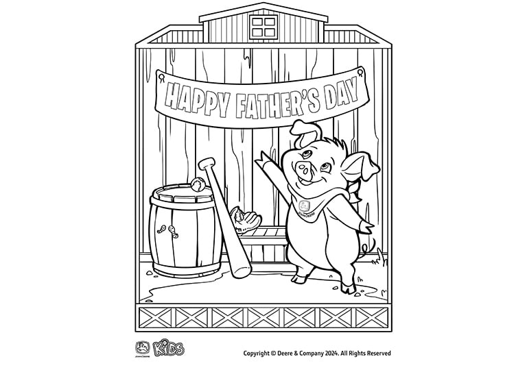The first of two Father's Day coloring pages for kids