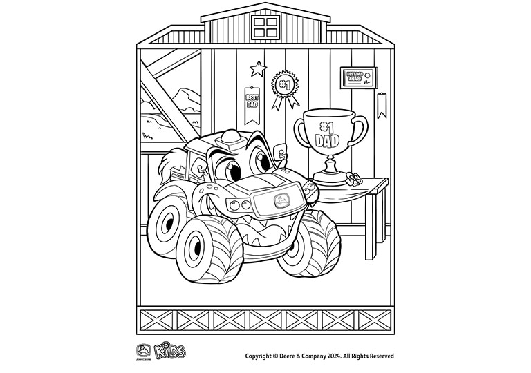 The second of two Father's Day coloring pages for kids
