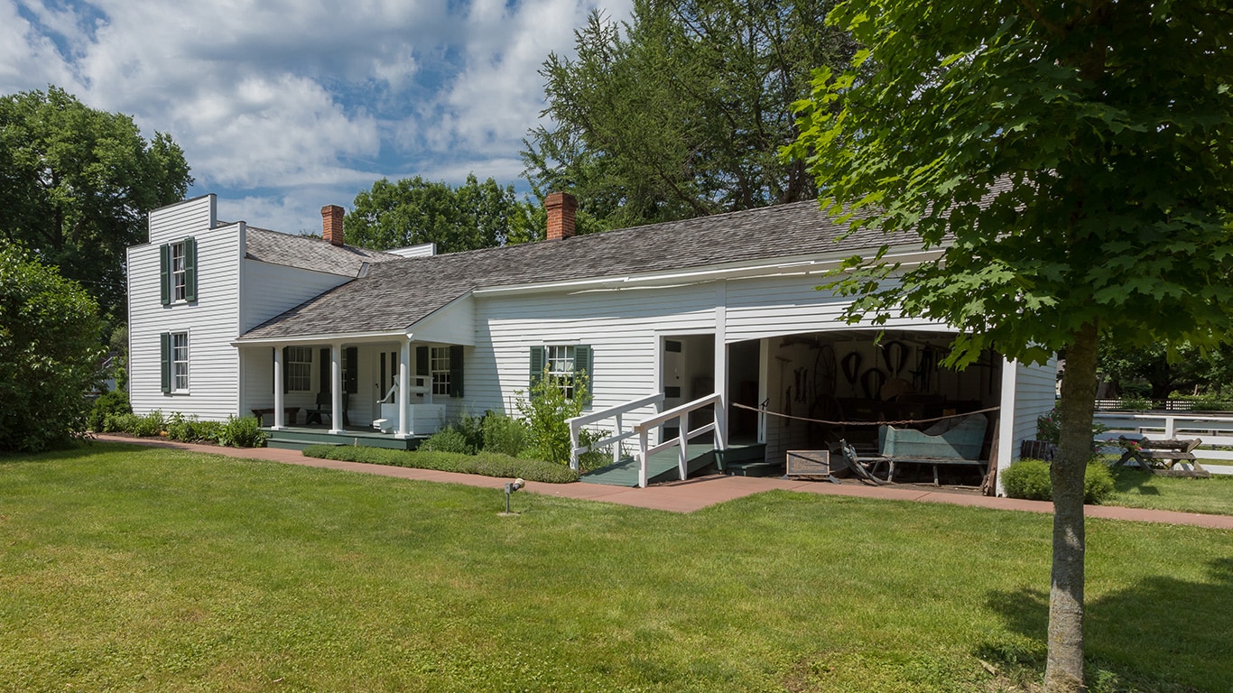 The exterior of the John Deere family home