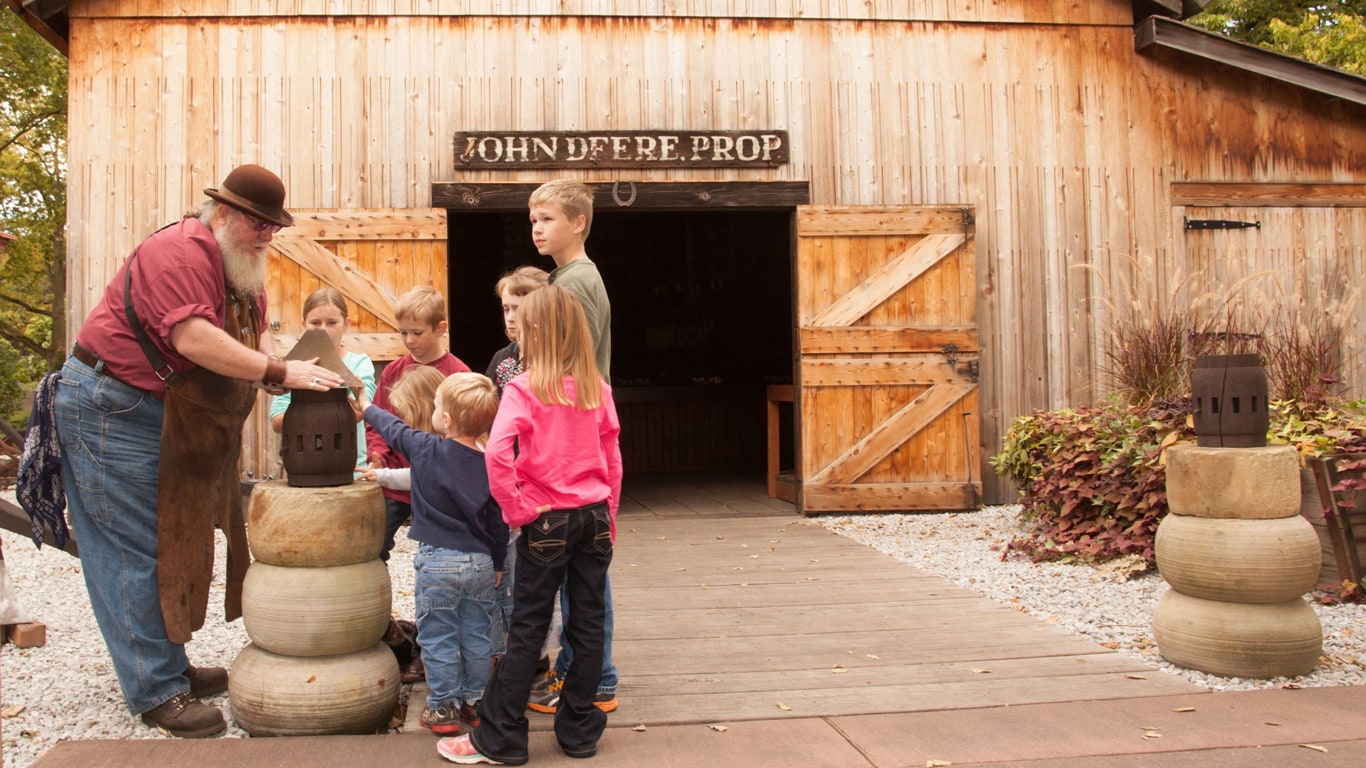 Children entering The Historic Site
