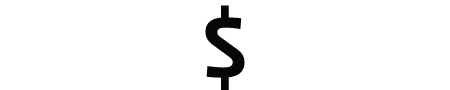 Simple line art illustration of a dollar sign