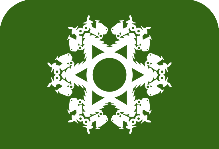 Preview of the lawn mower snowflake pattern
