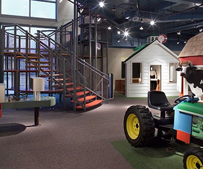 Interior of the Phelps Youth Pavilion in Waterloo, IA