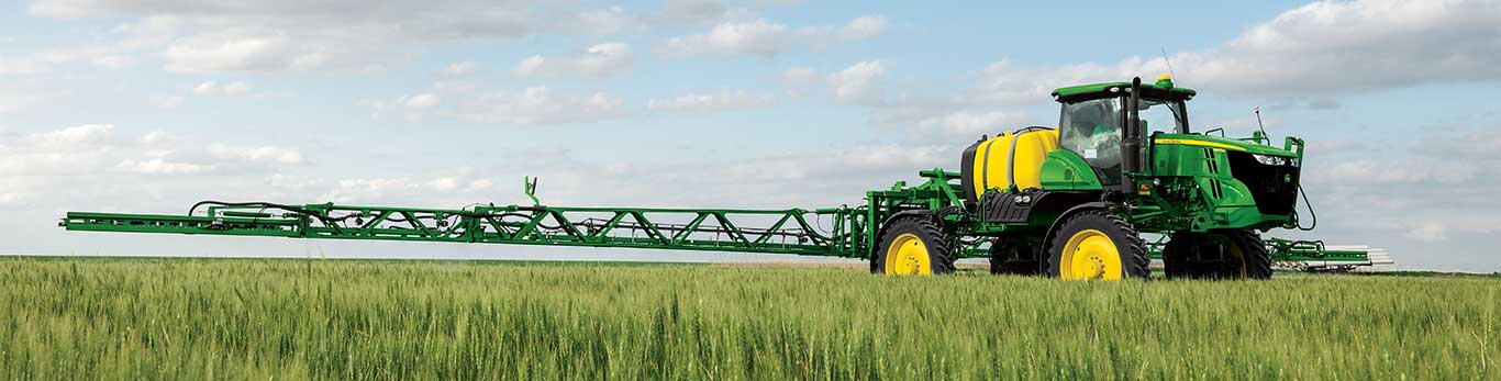 Self propelled sprayer in the field