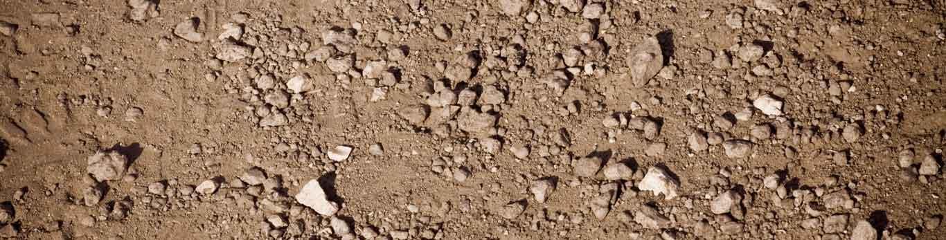 Close up of rocks and dirt on the ground