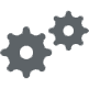 icon of configuration wheel