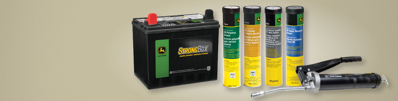 Pick up images of batteries, lubricants, and grease gun from job 9363454