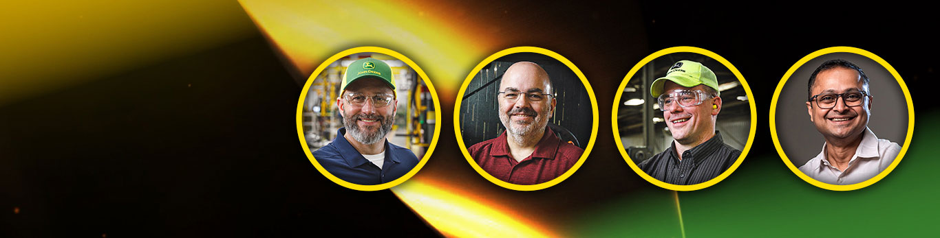 Photos of the four 2023 John Deere Fellow winners