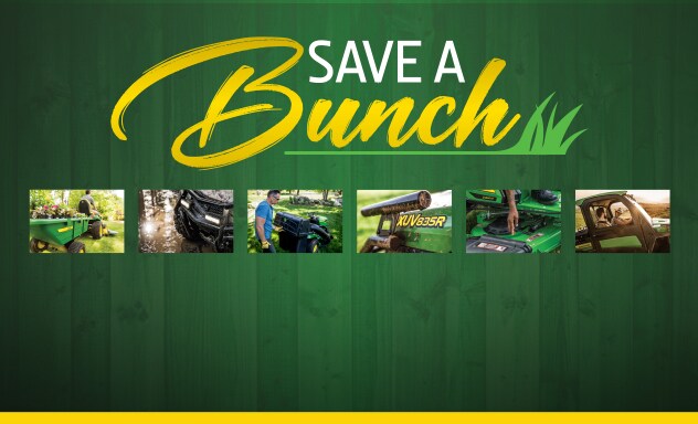 Save a Bunch logo over tiles of attachments and accessories eligible for the discount.