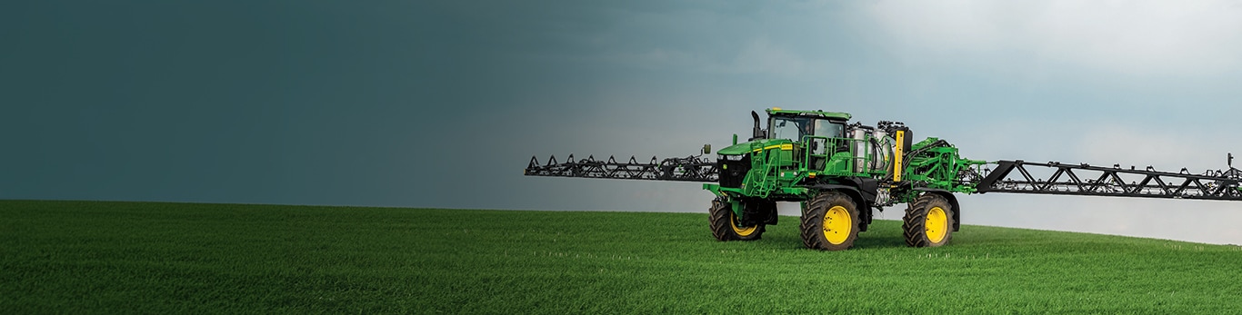 Sprayer out in a field.