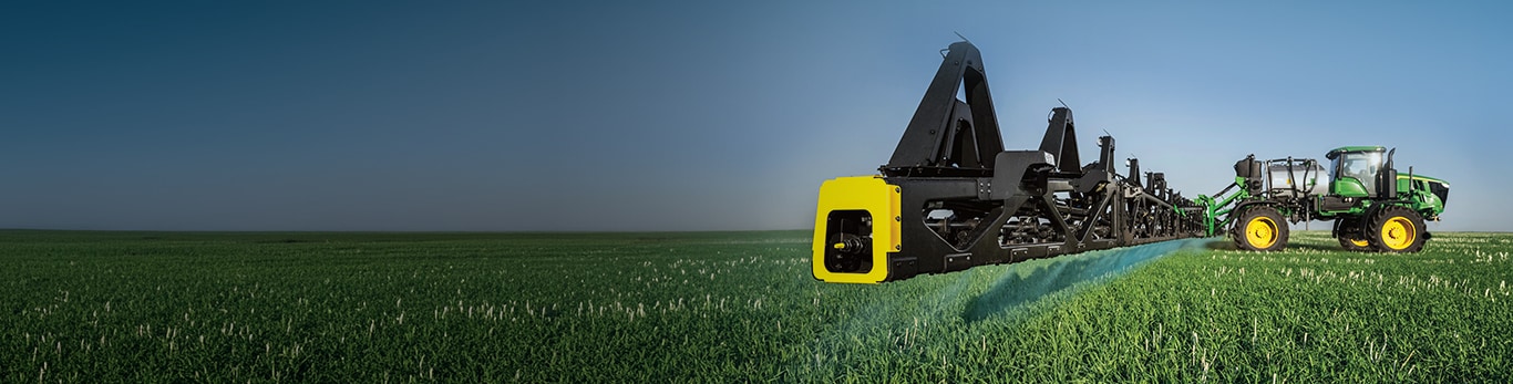 Sprayer out in a field.