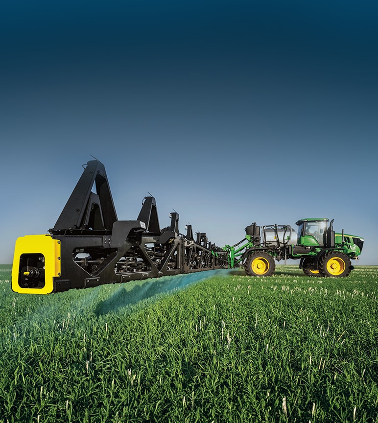 Sprayer out in the field