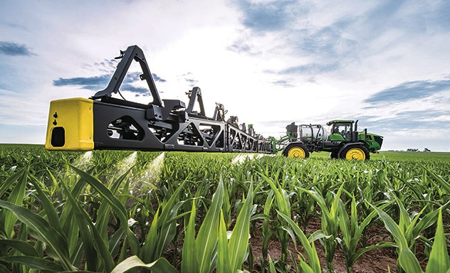 John Deere sprayer in the field