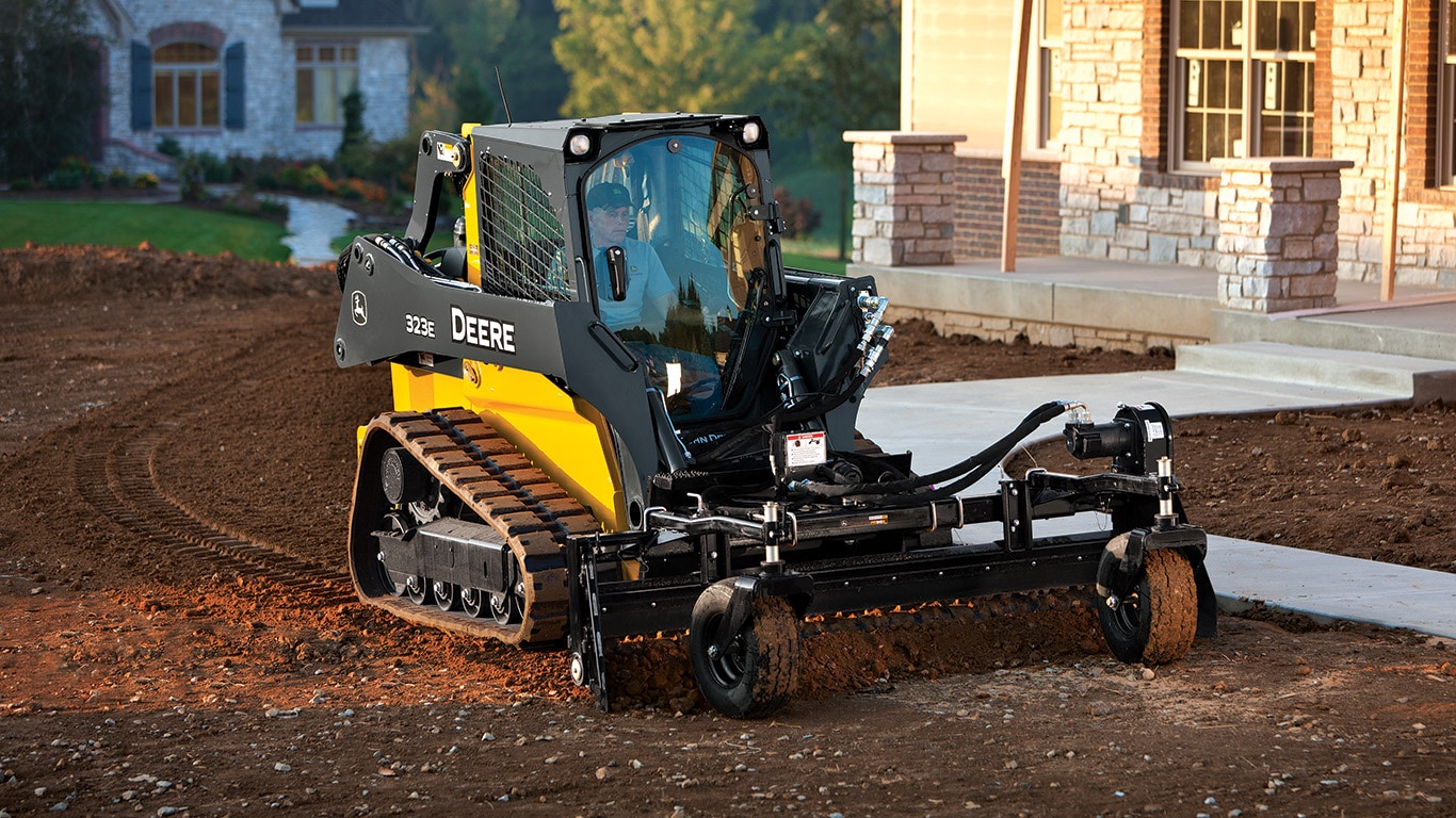 Power Rake Attachment for John Deere Compact Track Loader