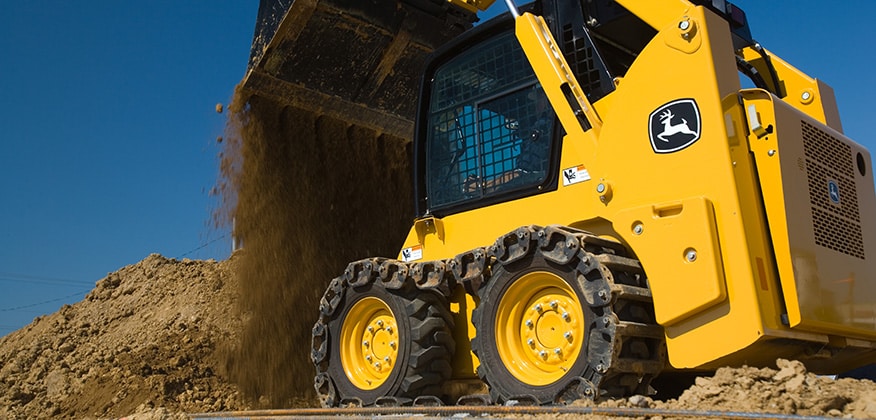 Steel tracks attachment on Skid Steer