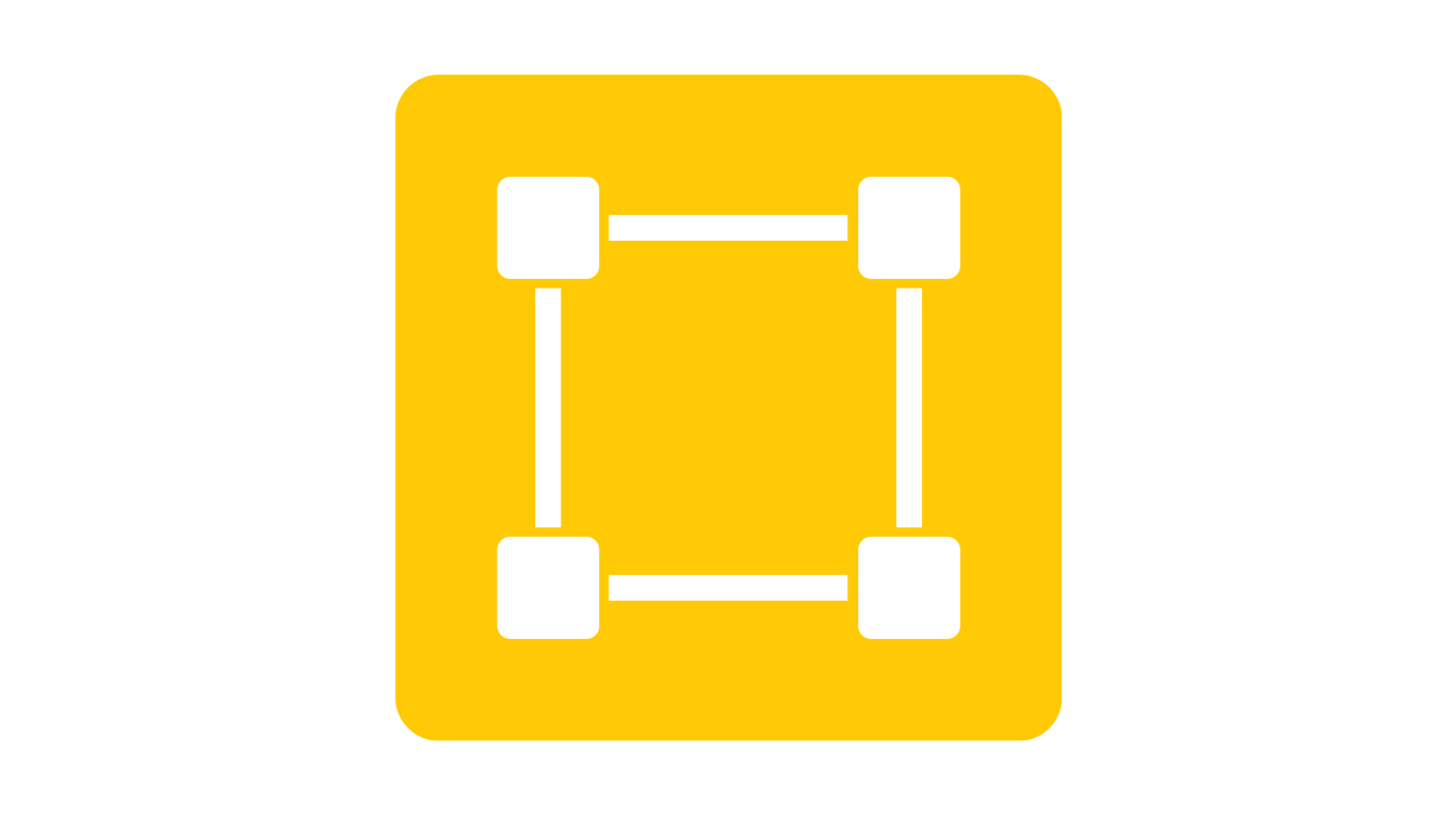 image of square with four corners emphasized