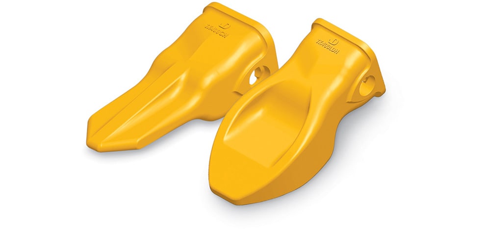 John Deere TK-Series Chisel and Heavy-Duty yellow teeth on a white background.