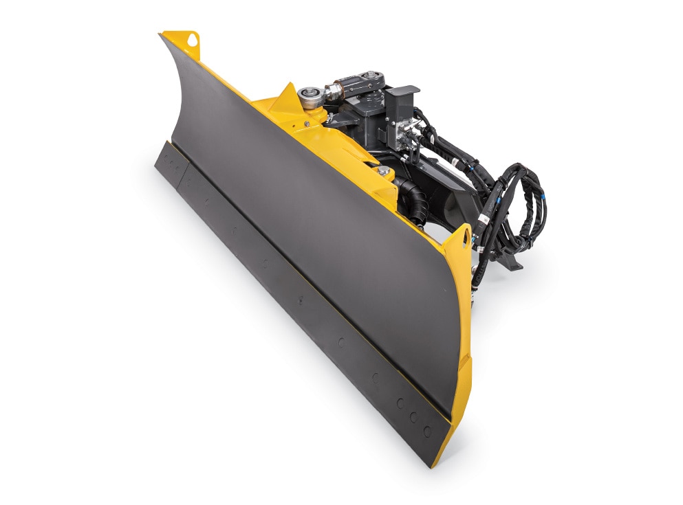 John Deere six-way SG96 Dozer Blade attachment on a white background