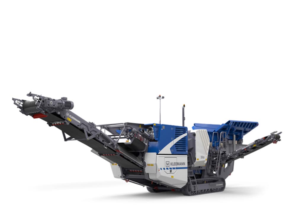 Wirtgen KLEEMANN mobile jaw crusher on a white background