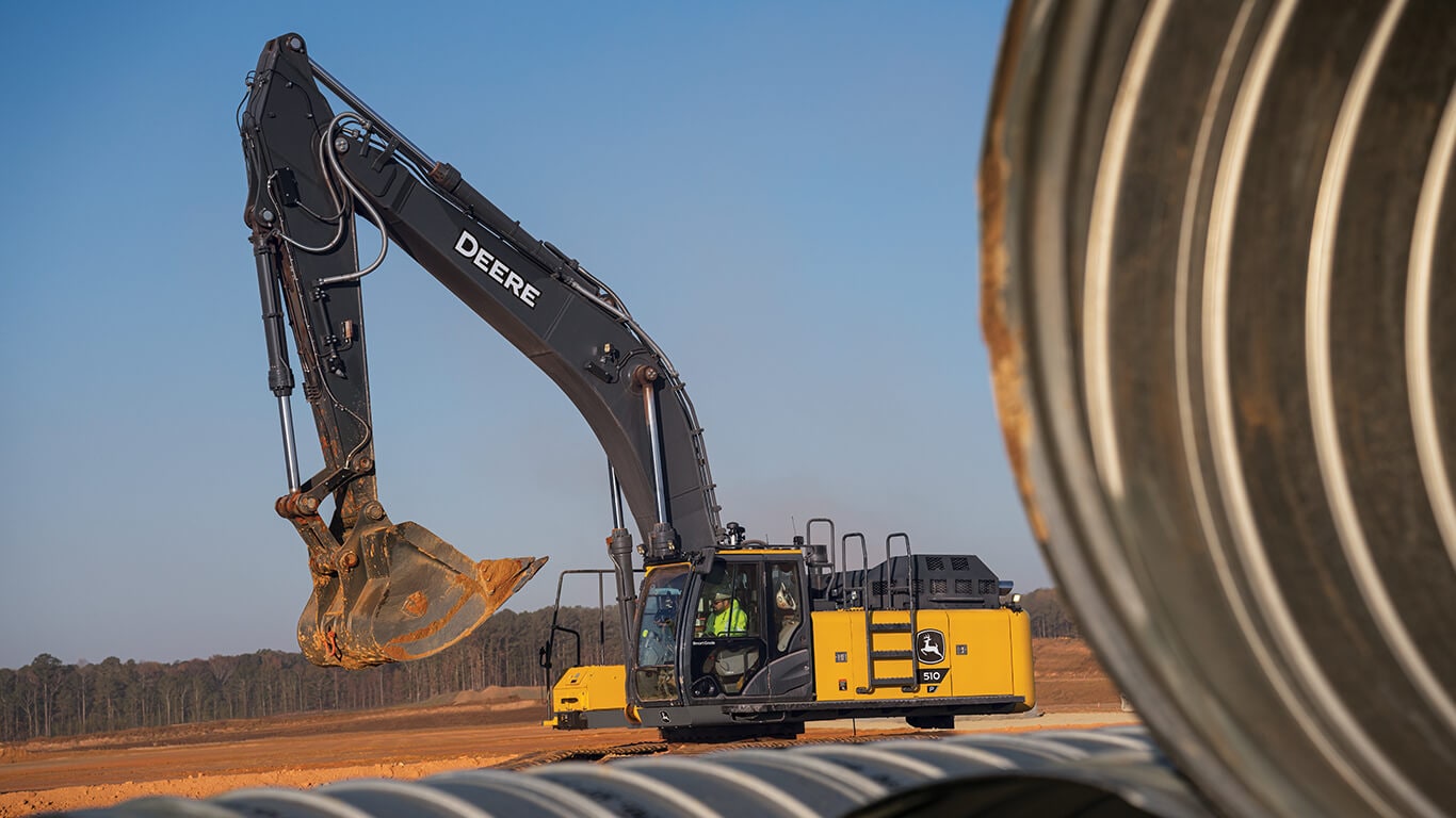 510 P-Tier excavator on job site.