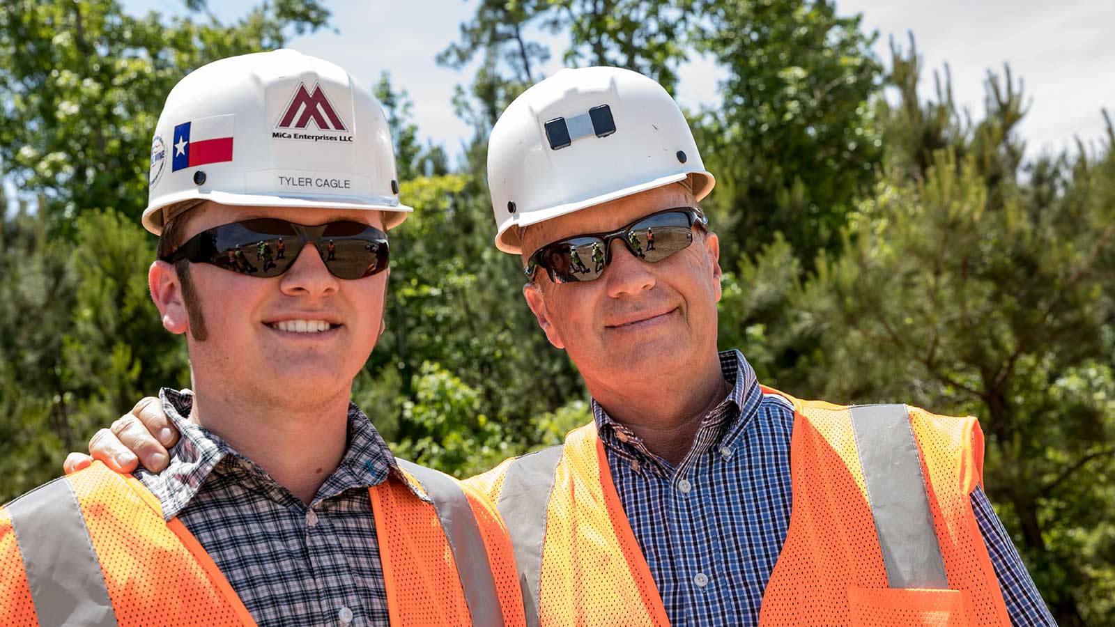 Portrait of Mike Cagle with his son, Tyler Cagle
