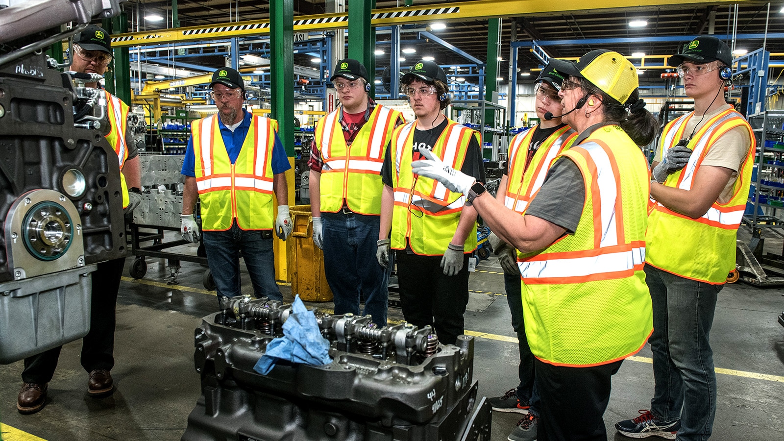 Students learn about processes and operations at the Springfield facility.
