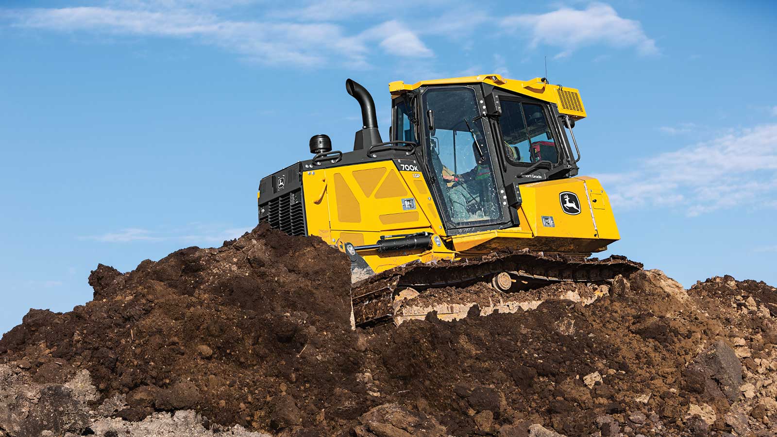 700K SmartGrade bulldozer moving dirt