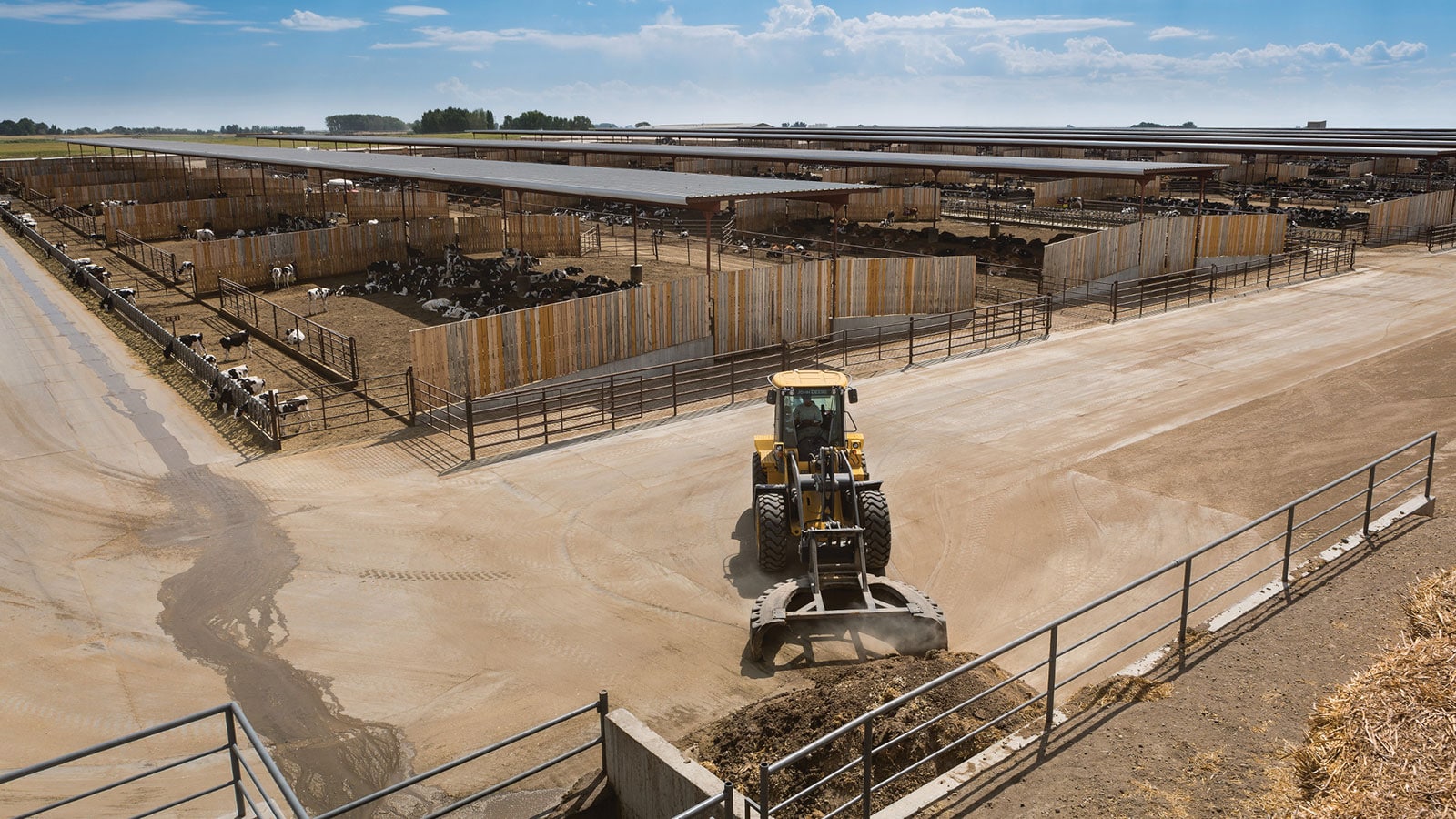 544K Wheel Loader on the dairy farm