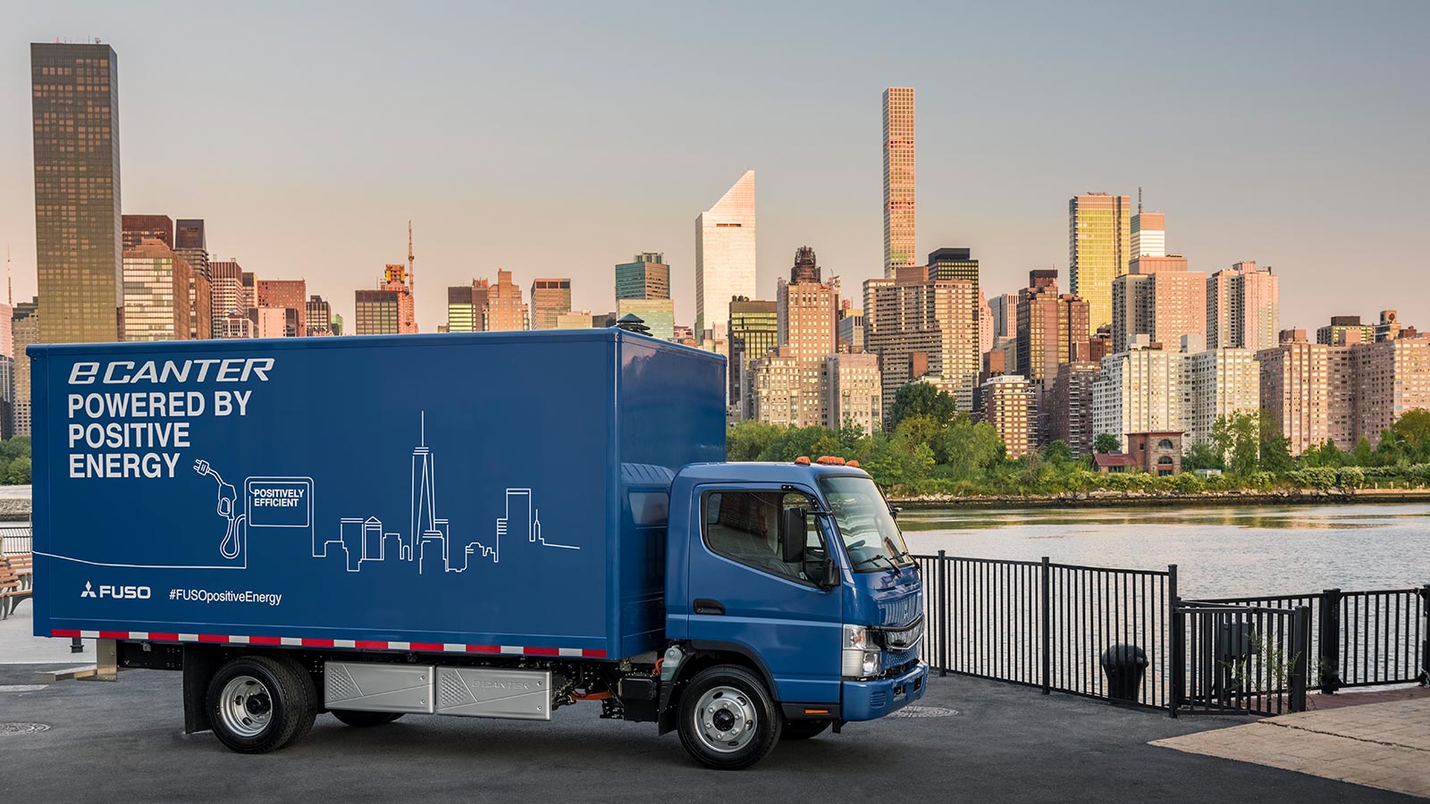 A truck with eCanter decals on the side for advertising