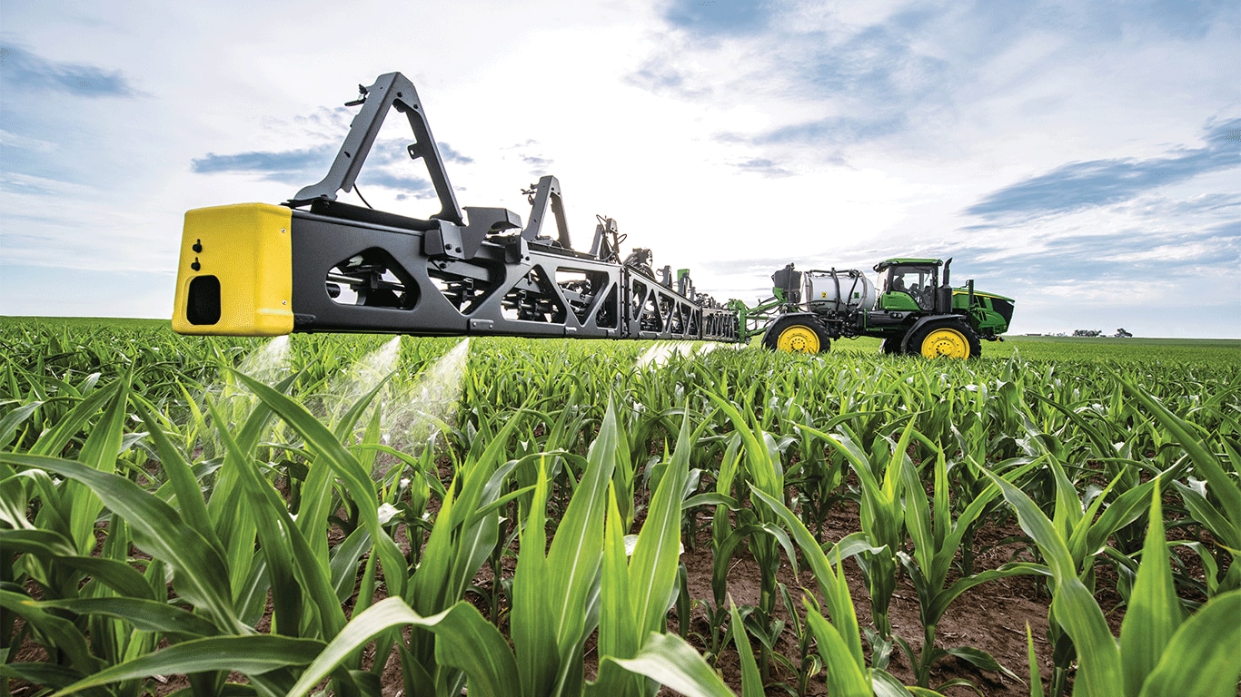 John Deere See and Spray machine in the field