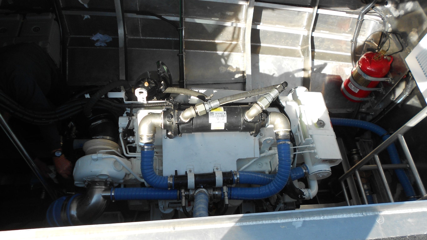 The John Deere 13.5L engine in a pilot boat.