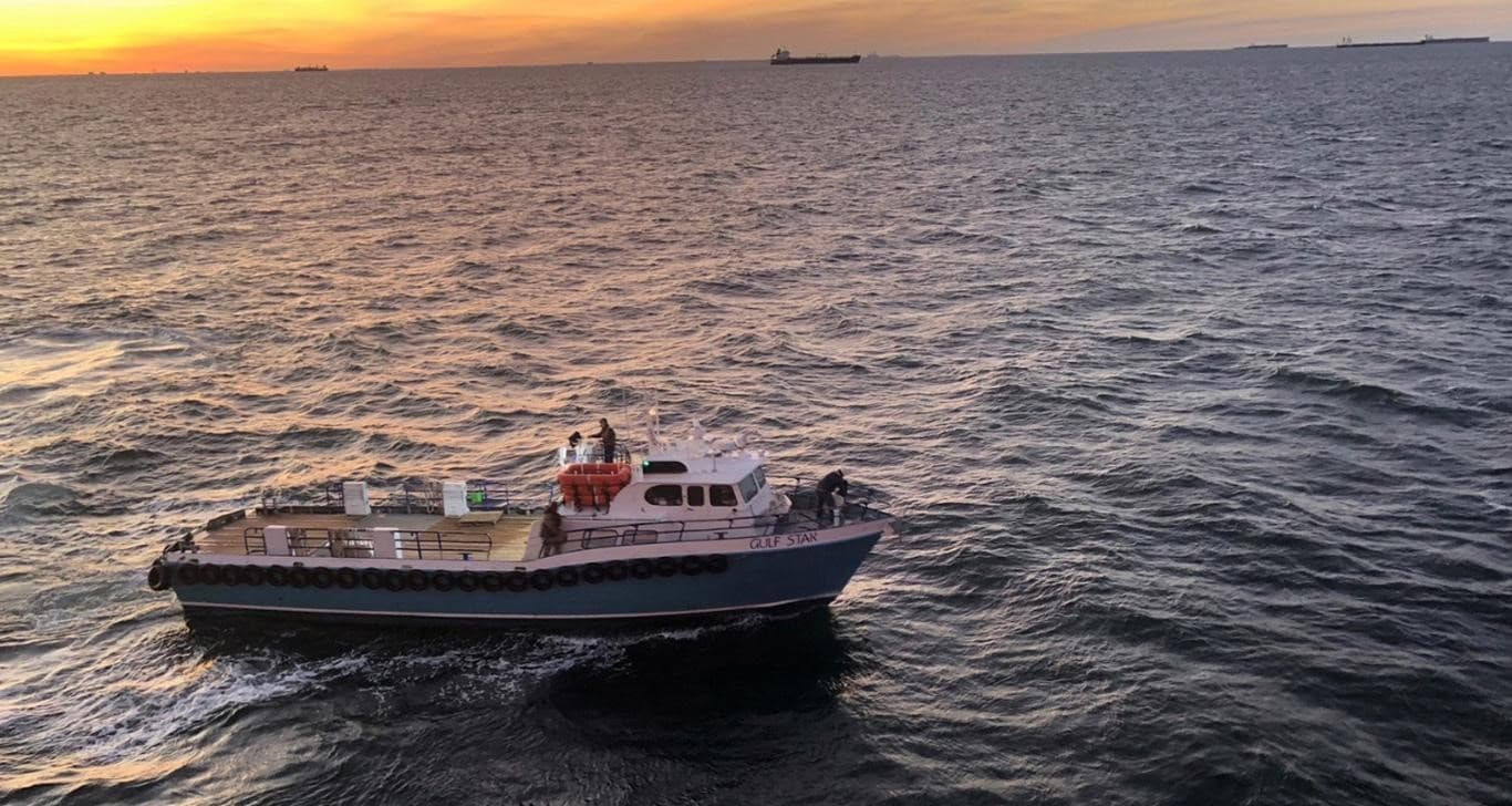 Gulf Star crew boat repowered with a John Deere marine engine on the Port of Corpus Christi