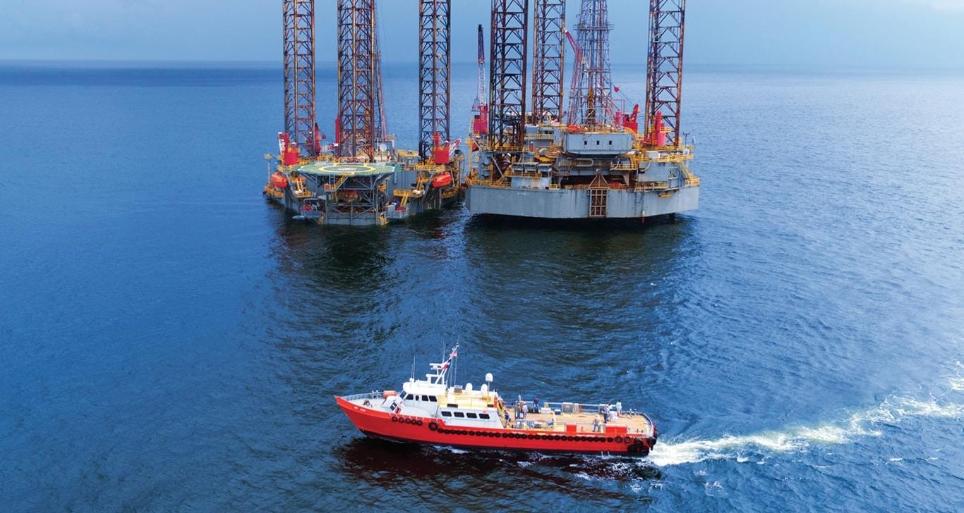 Miss Vivian Powered by John Deere Marine Engines Serving Offshore Oil Platform