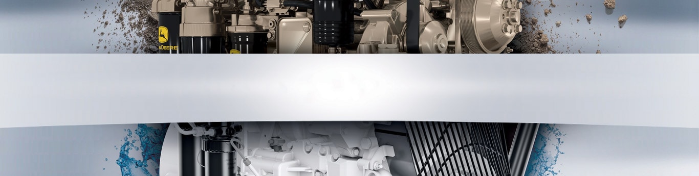 A John Deere engine with a heavy gray overlay