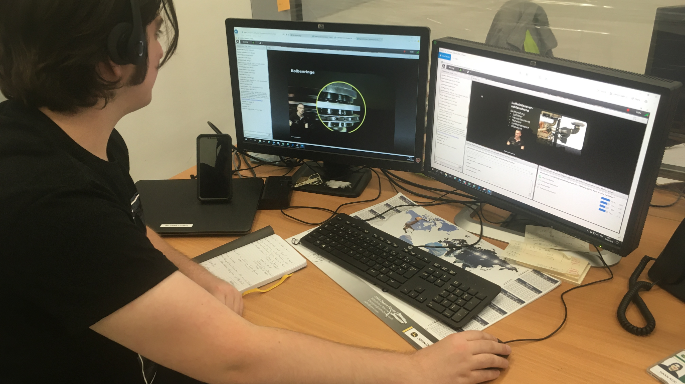 VILT student sitting at his desk