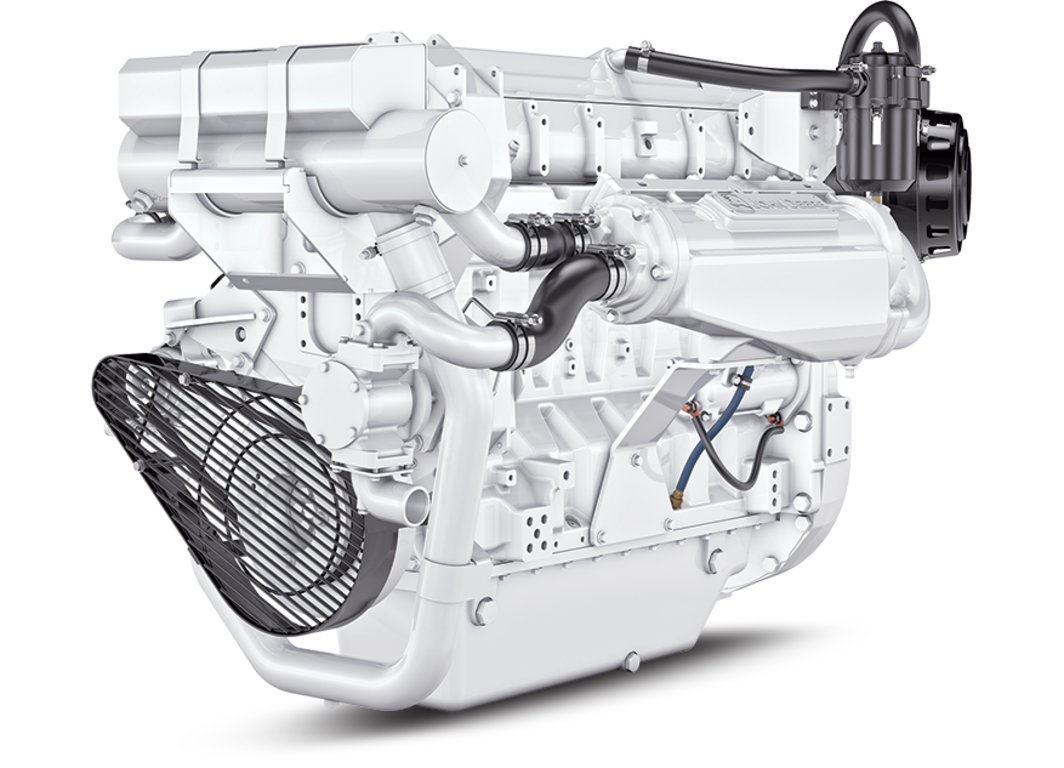 left front view of marine engine