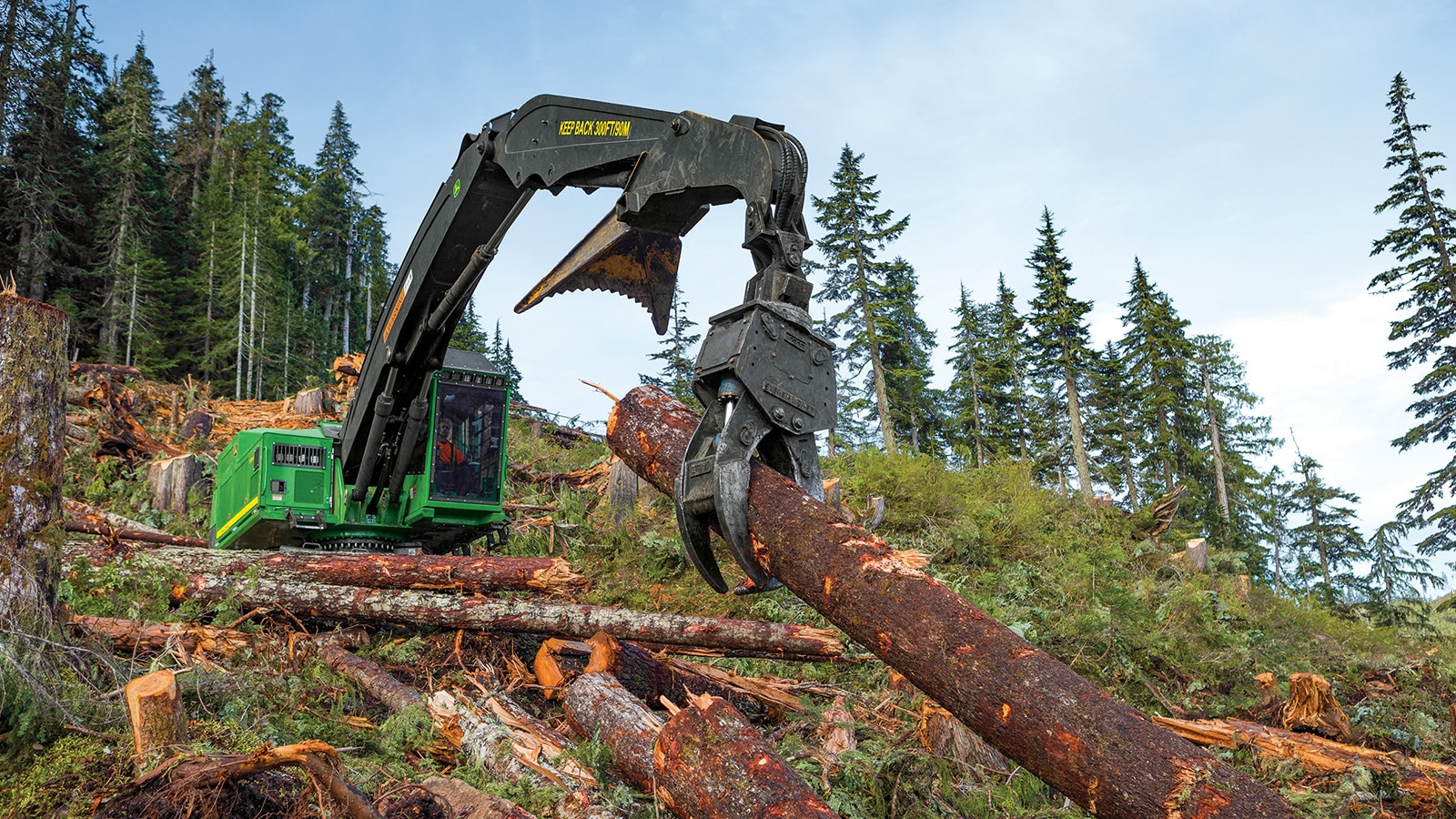 can be factory configured for shovel-logging and directional-felling applic...