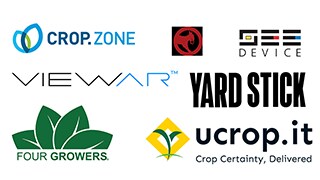 collage of the seven startup companies John Deere added to its collaborator program