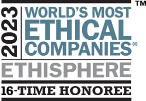Logo for 2023 Worlds Most Ethical Companies