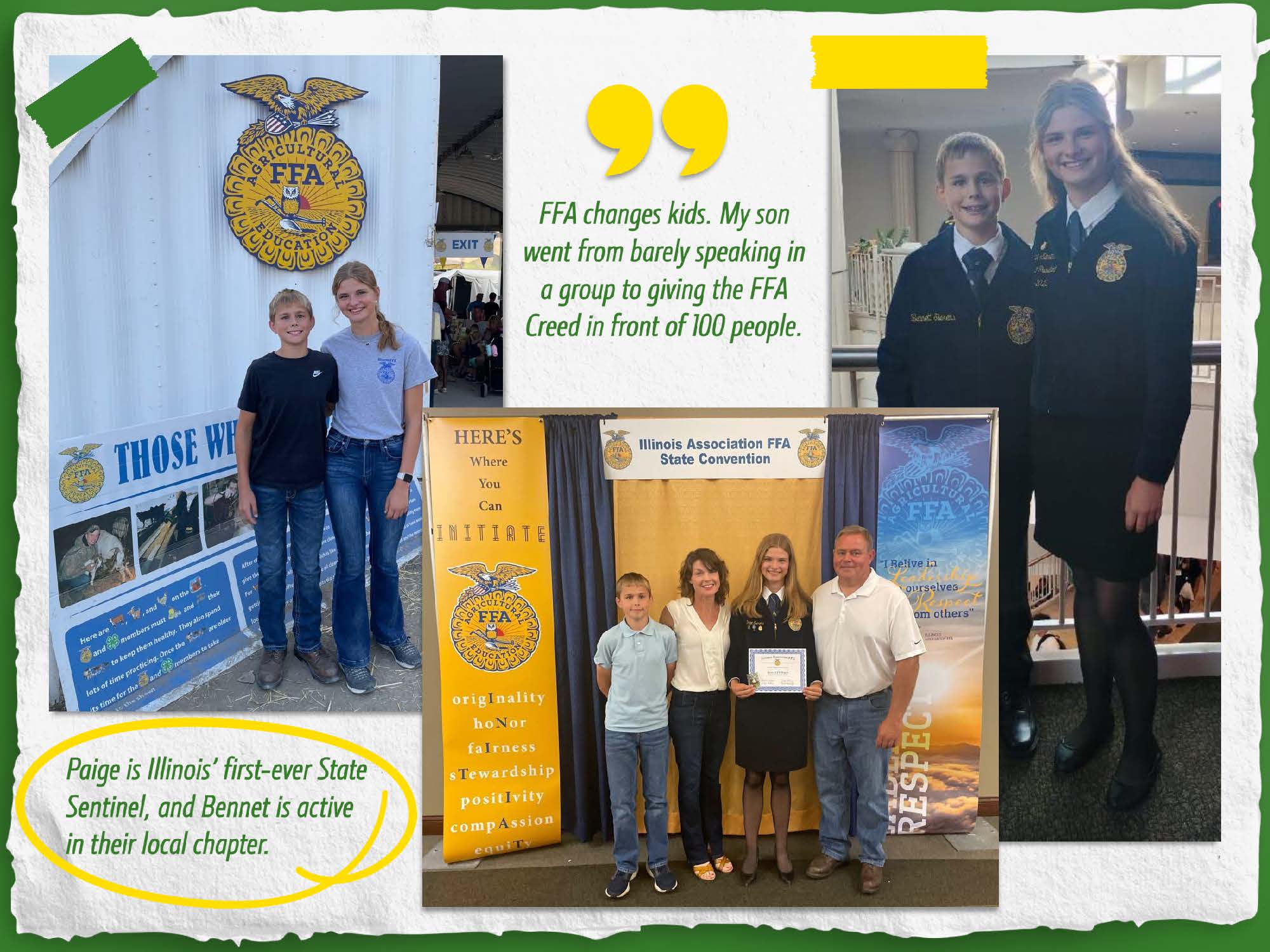 Paige is Illinois' first-ever State Sentinel and Bennet is active in their local chapter