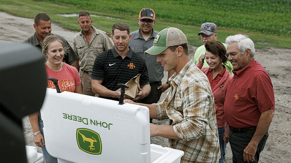 Brock Purdy with Feeding America