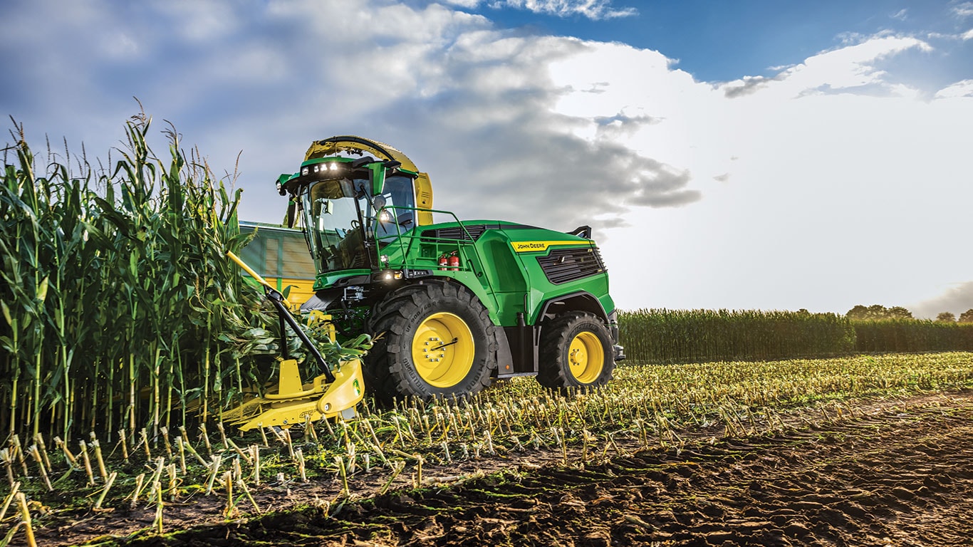 New Forage Harvester running in the field.