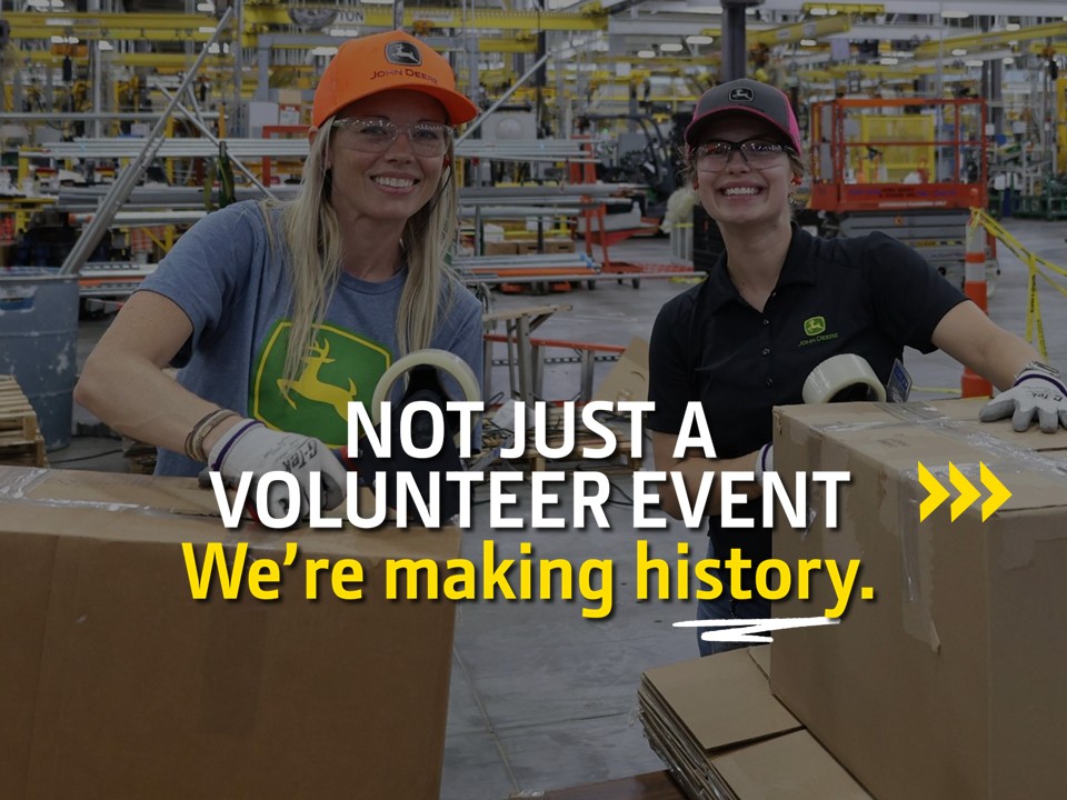 not just a volunteer event - we're making history