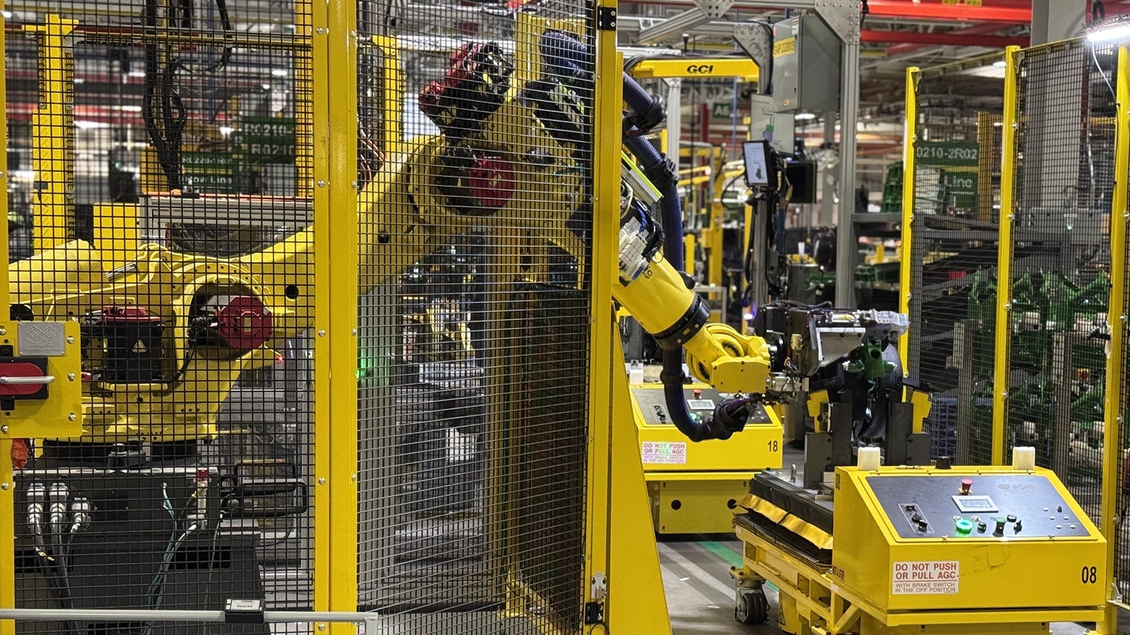 new robot used for manufacturing at John Deere Seeding Moline